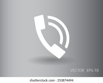 Flat icon of a phone