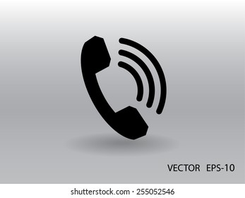 Flachbildsymbol eines Telefons