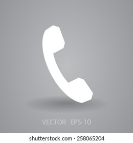 Flachbildsymbol eines Telefons