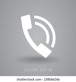 Flat icon of a phone