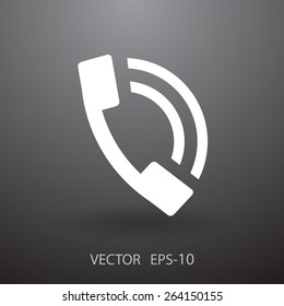 Flachbildsymbol eines Telefons
