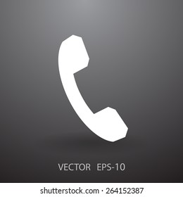 Icono plano de un teléfono