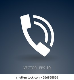 Flachbildsymbol eines Telefons