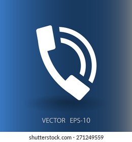 Icono plano de un teléfono