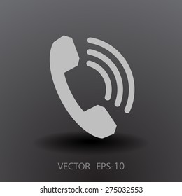 Icono plano de un teléfono
