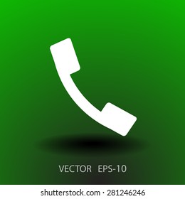 Flachbildsymbol eines Telefons