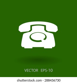 Flat icon of a phone