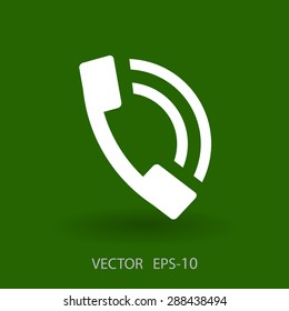Flat icon of a phone