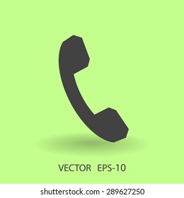 Flat icon of a phone
