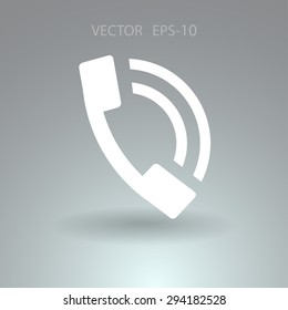 Flat icon of a phone
