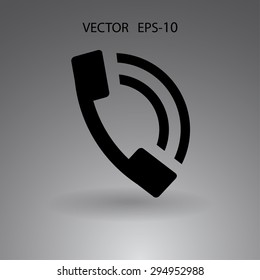 Icono plano de un teléfono