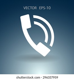 Flat icon of a phone