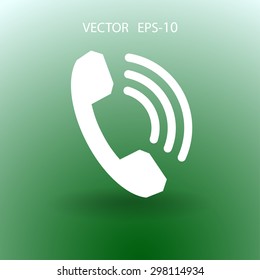Icono plano de un teléfono