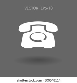 Icono plano de un teléfono