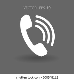 Icono plano de un teléfono