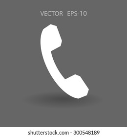 Ícone plano de um telefone