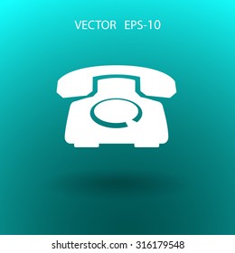 Ícone plano de um telefone