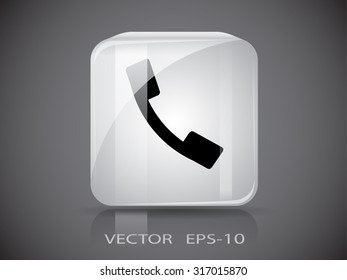 Flachbildsymbol eines Telefons