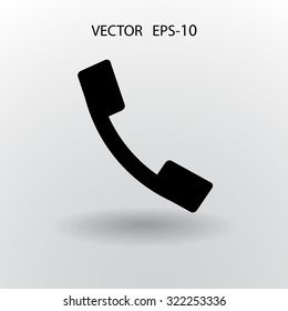 Flachbildsymbol eines Telefons
