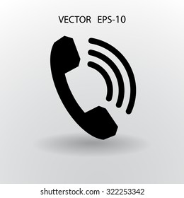 Flat icon of a phone