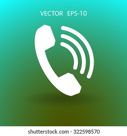 Flat icon of a phone