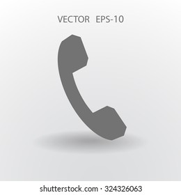 Icono plano de un teléfono