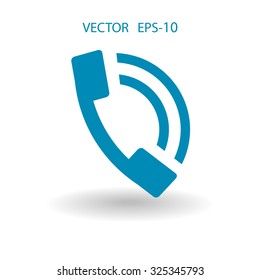 Flat icon of a phone