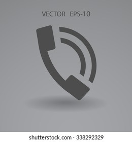 Icono plano de un teléfono