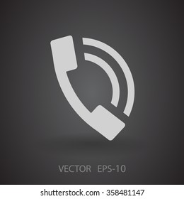 Flat icon of a phone