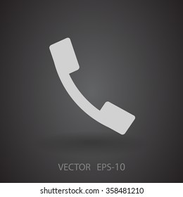 Flat icon of a phone