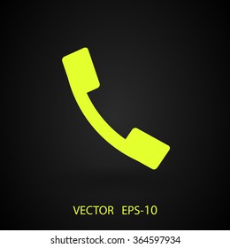 Icono plano de un teléfono
