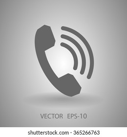 Flachbildsymbol eines Telefons
