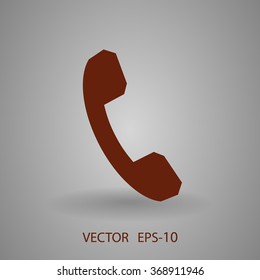 Flat icon of a phone