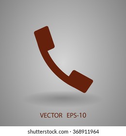 Icono plano de un teléfono