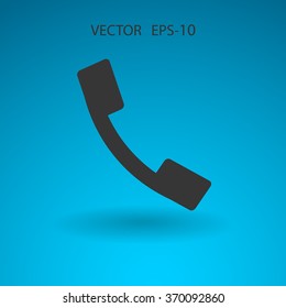 Flachbildsymbol eines Telefons