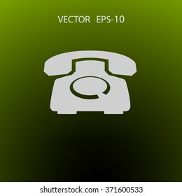 Flat icon of a phone