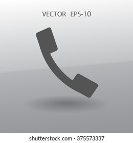 Flachbildsymbol eines Telefons