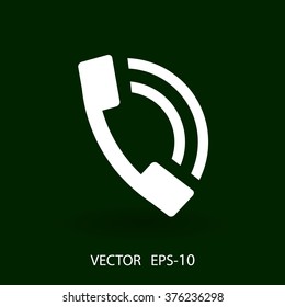 Flat icon of a phone