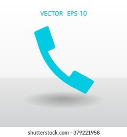 Flat icon of a phone