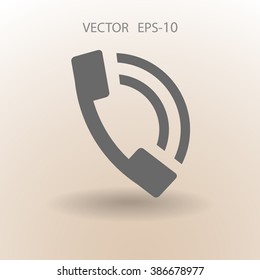 Icono plano de un teléfono