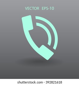 Flachbildsymbol eines Telefons