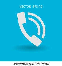 Flat icon of a phone