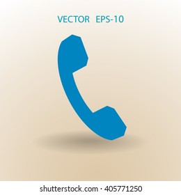 Ícone plano de um telefone