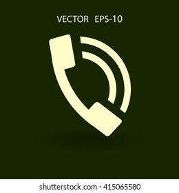 Icono plano de un teléfono