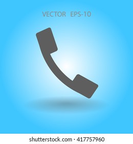 Flachbildsymbol eines Telefons