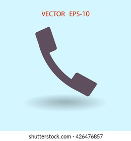 Flat icon of a phone