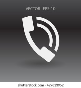 Icono plano de un teléfono