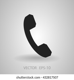 Flat icon of a phone