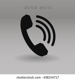 Flachbildsymbol eines Telefons