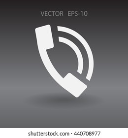 Flat icon of a phone